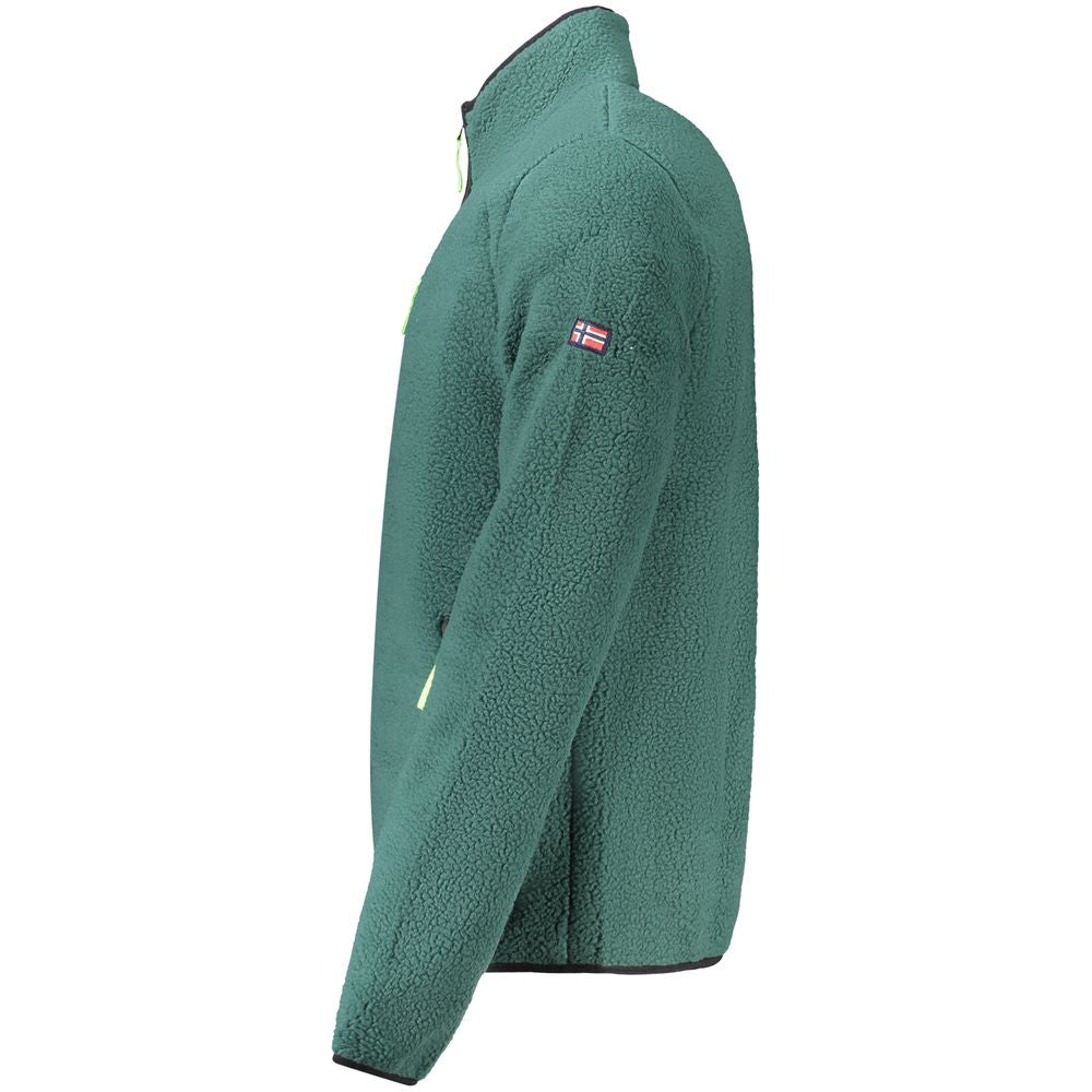 Green Polyester Men Sweater