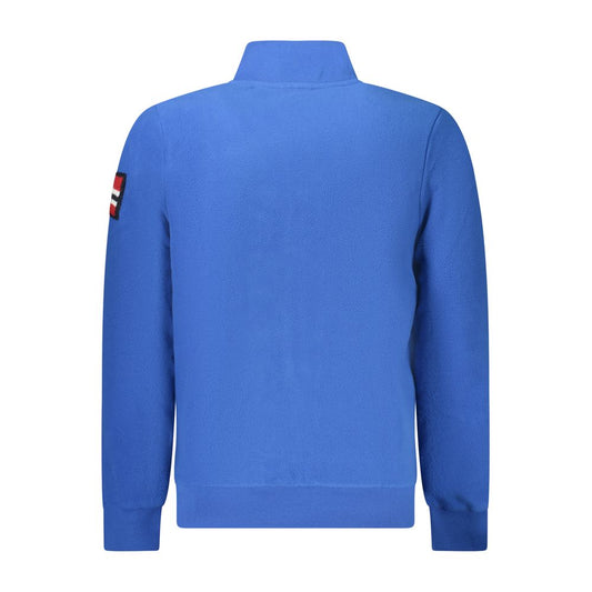 Blue Polyester Men Sweater