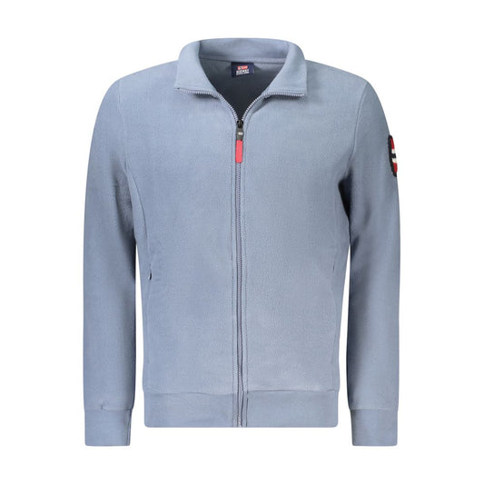 Blue Polyester Men Sweater