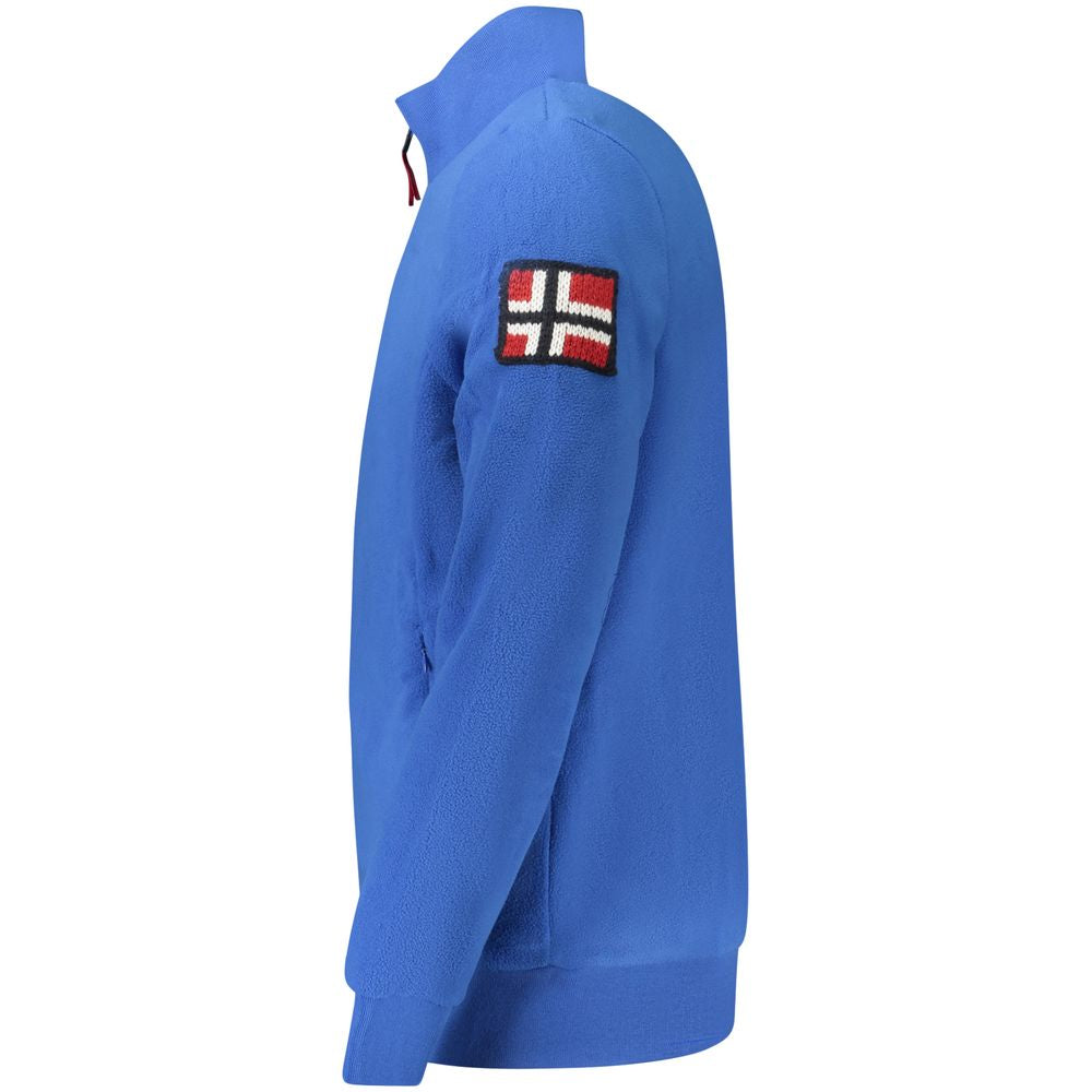 Blu Polyester Mens Sweatshirt