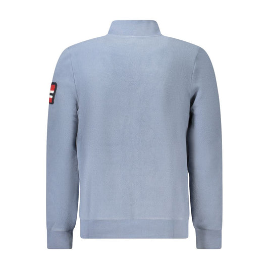Blue Polyester Men's Sweatshirt