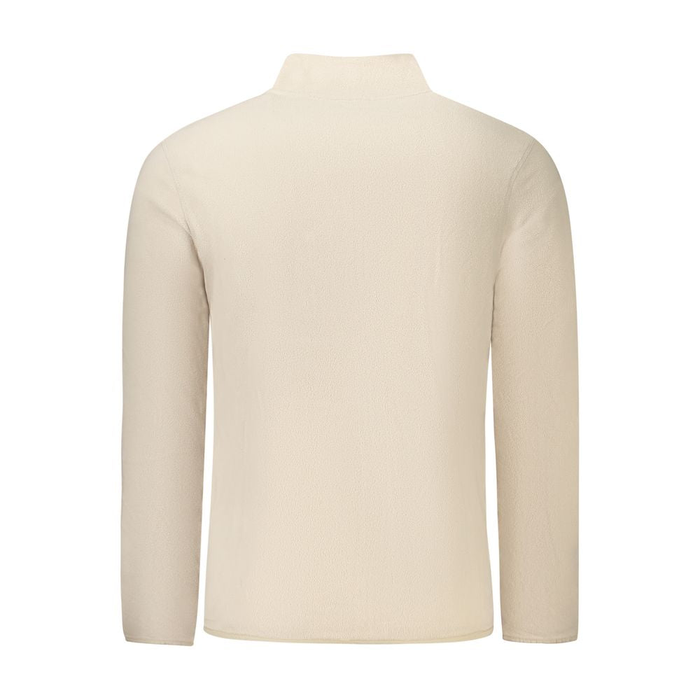 Beige Polyester Men Sweatshirt