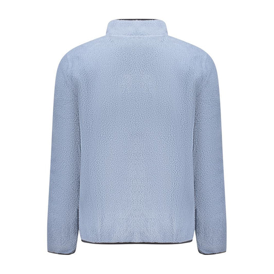 Blue Polyester Men Sweatshirt