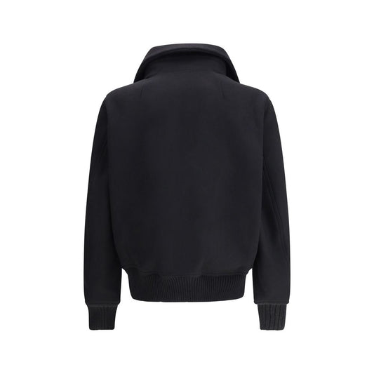 Black Wool Bomber