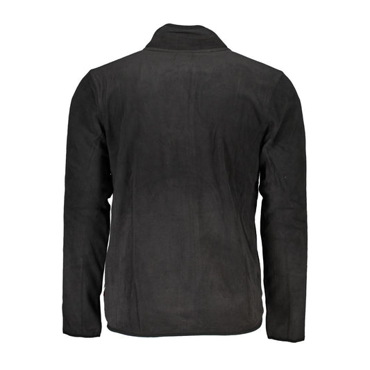 Black Polyester Men Sweatshirt