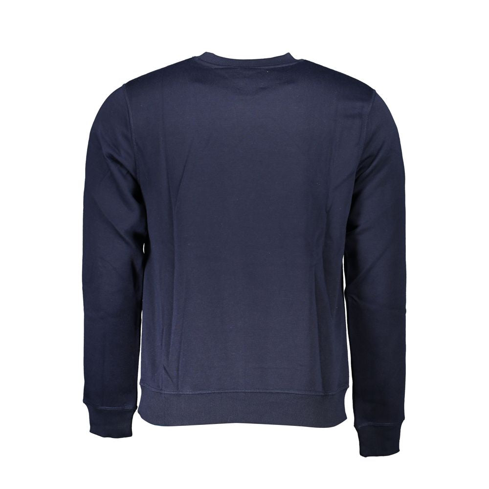 Blue Polyester Men Sweatshirt