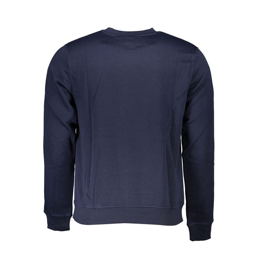 Blue Polyester Men Sweatshirt