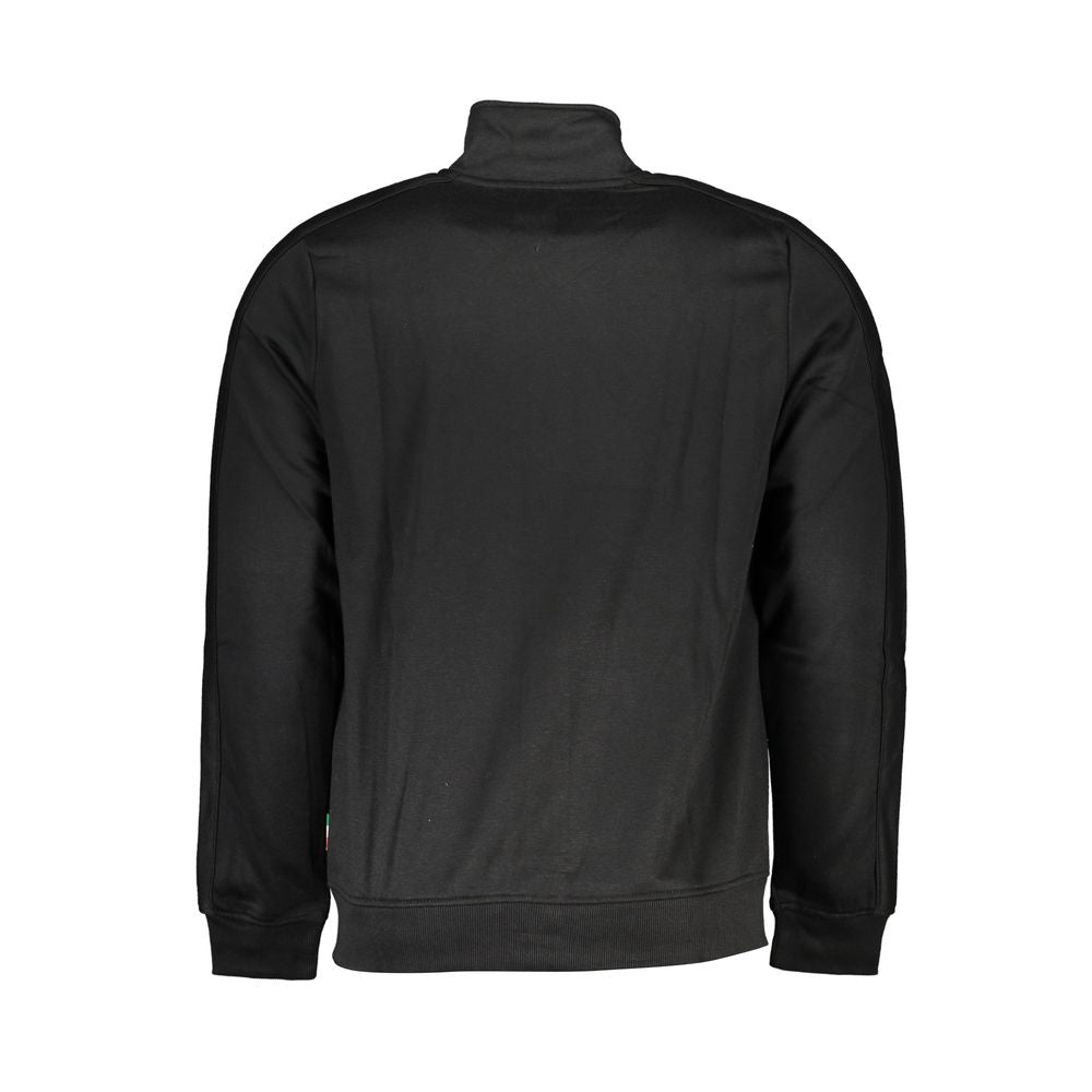 Black Polyester Men Sweatshirt