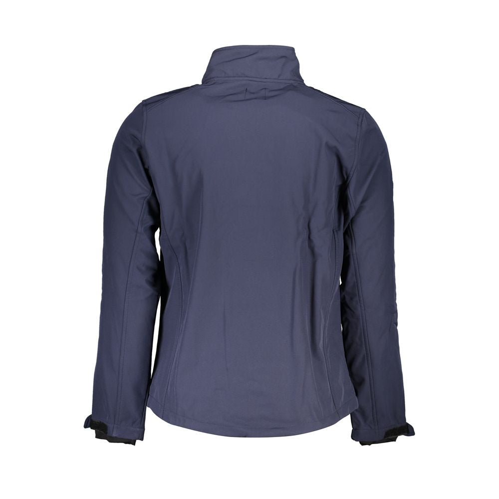 Blu Polyester Men's Jacket