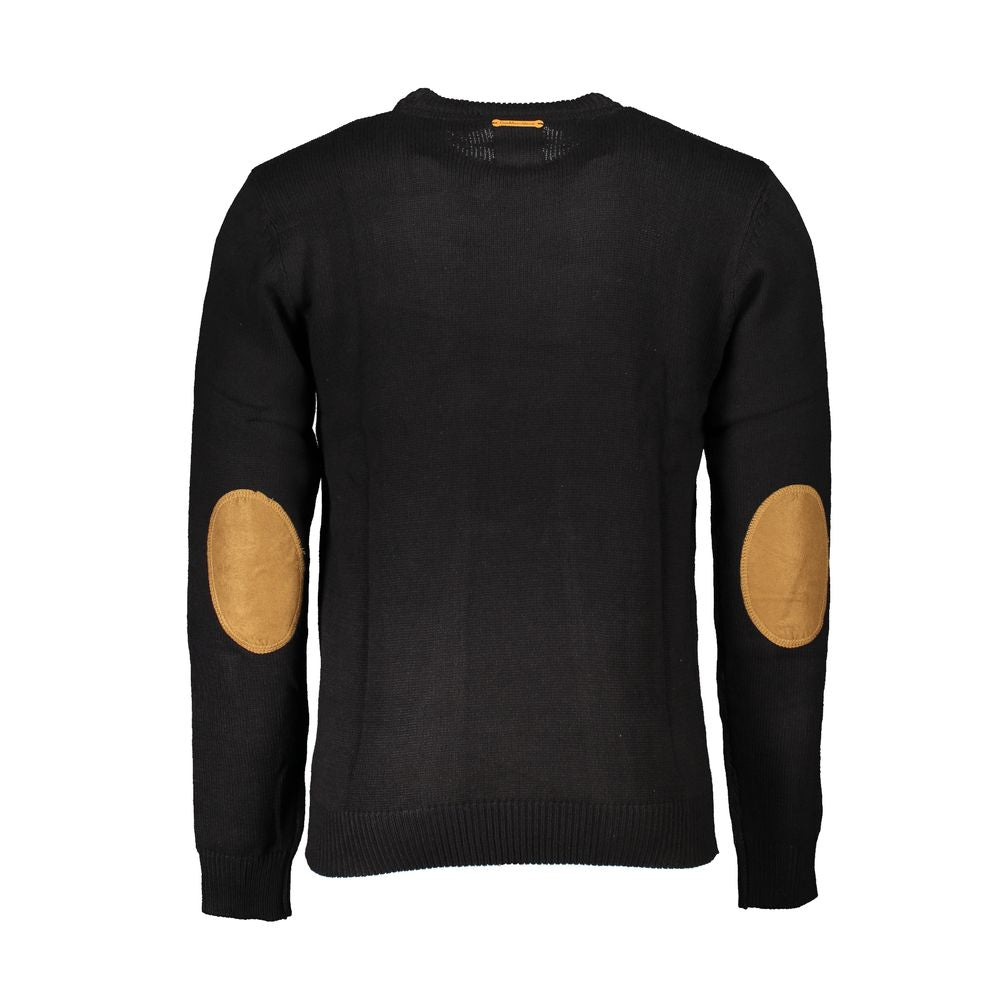 Black Cotton Men's Sweater