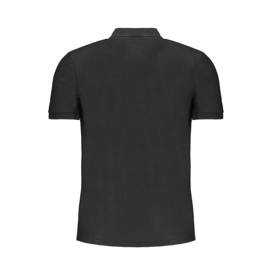 Black Cotton Polo Shirt