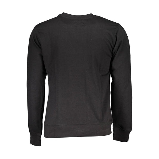 Black Cotton Men Sweatshirt
