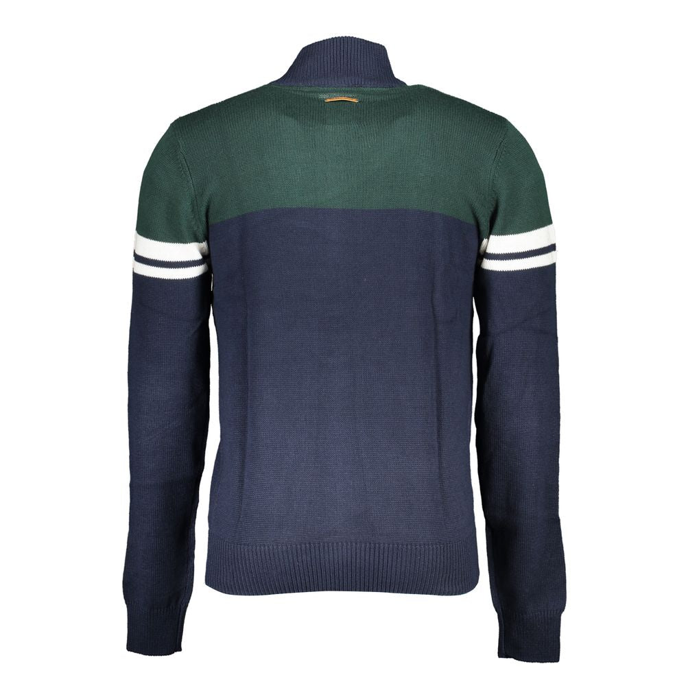 Blue Cotton Men's Cardigan