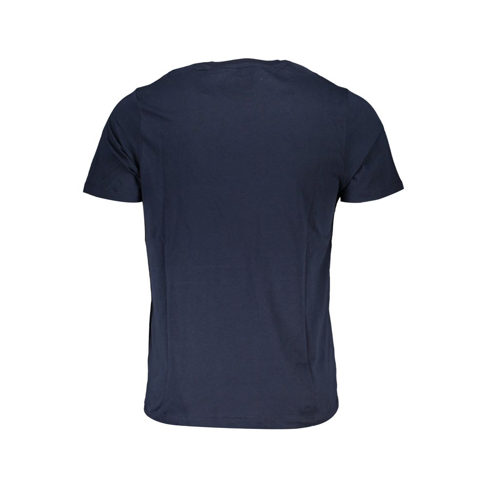 Blue Cotton Men T-Shirt
