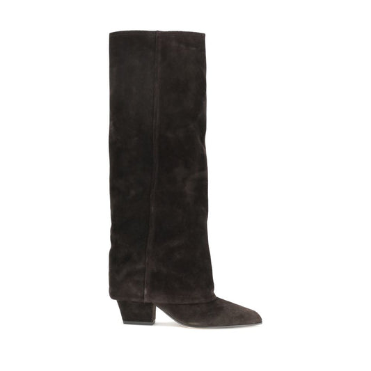 Brown Calf Leather Bos Taurus Flat Boots