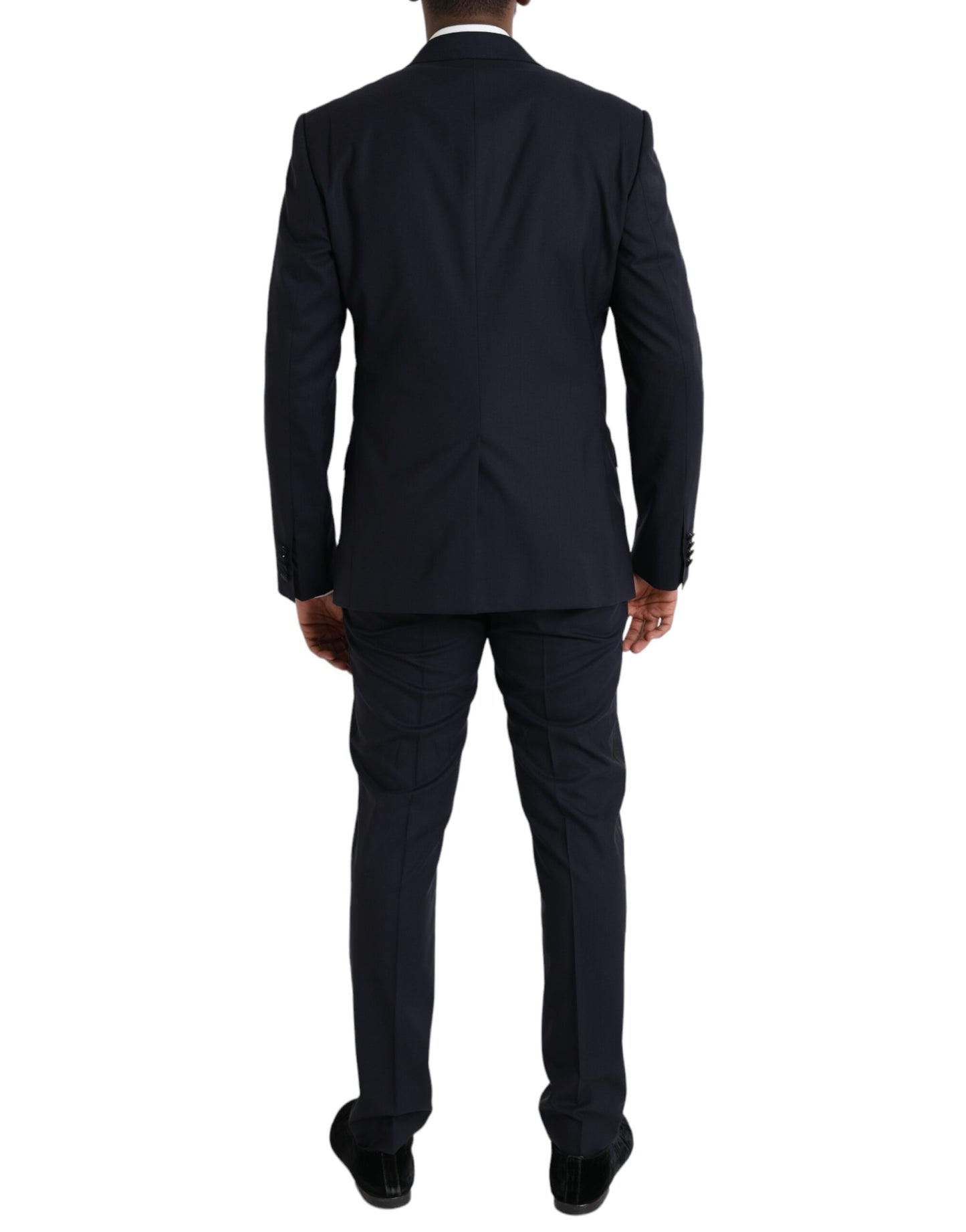 Blue Wool MARTINI 1 Button Men 3 Piece Suit