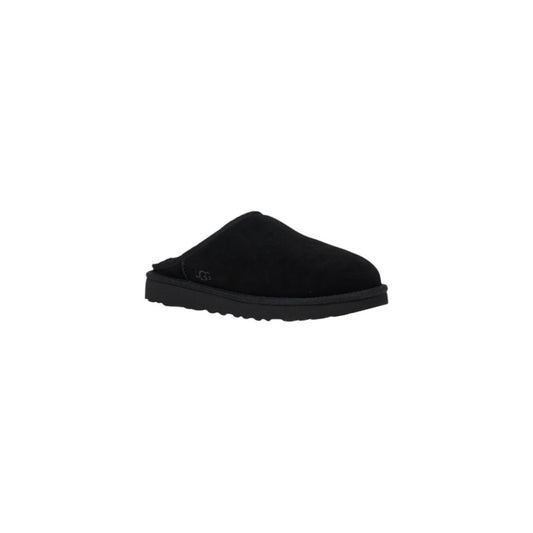 Black Suede Leather Clogs