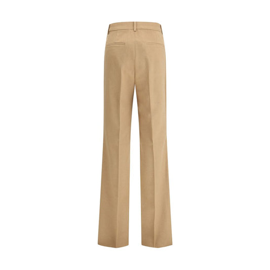 Beige Camel Hair  Casual Pants