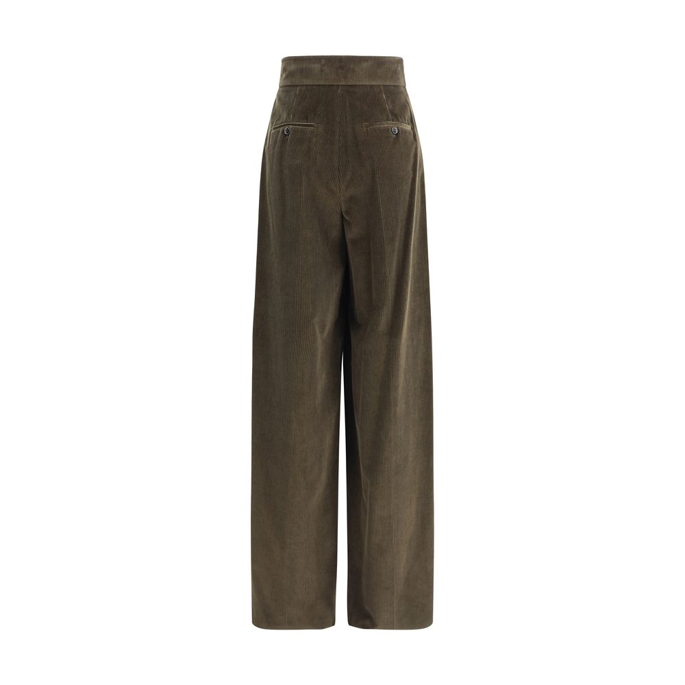 Wide-Leg Velvet Pants