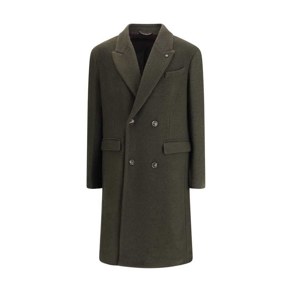 Green Fleece Wool Coat