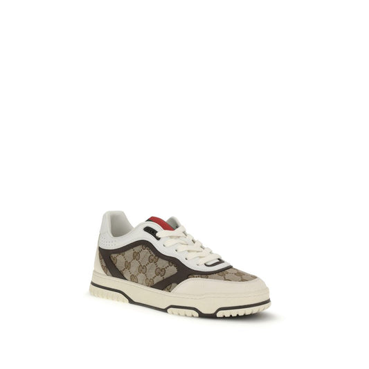 Beige Fabric Low Top Sneakers