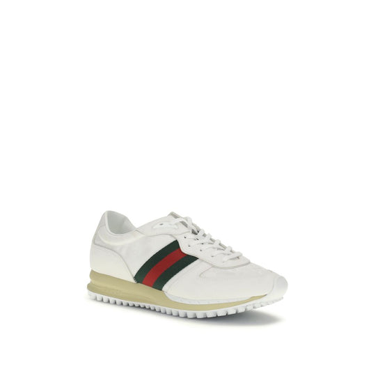 White Polyamide Athletic Sneakers