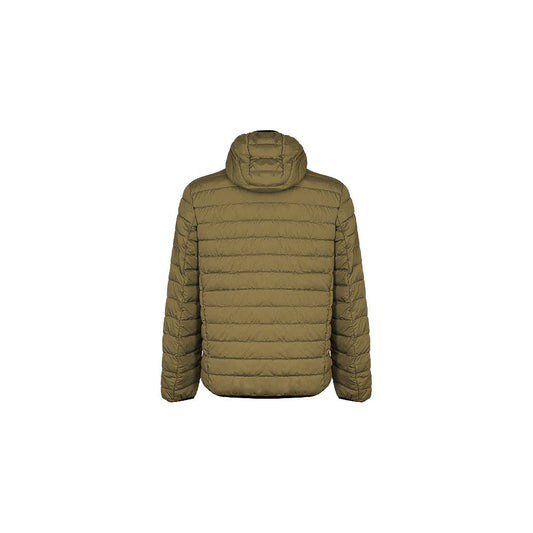 Green Polyester Men's Quilted Jacket