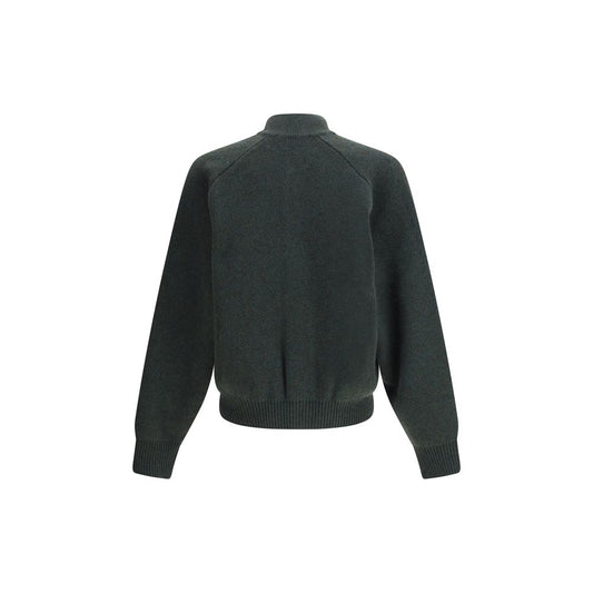 Bicolor Fleece Wool Cardigan