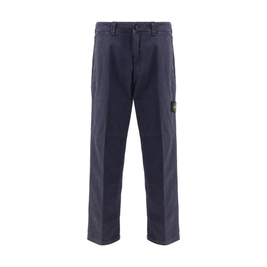 Purple Cotton Casual Pants