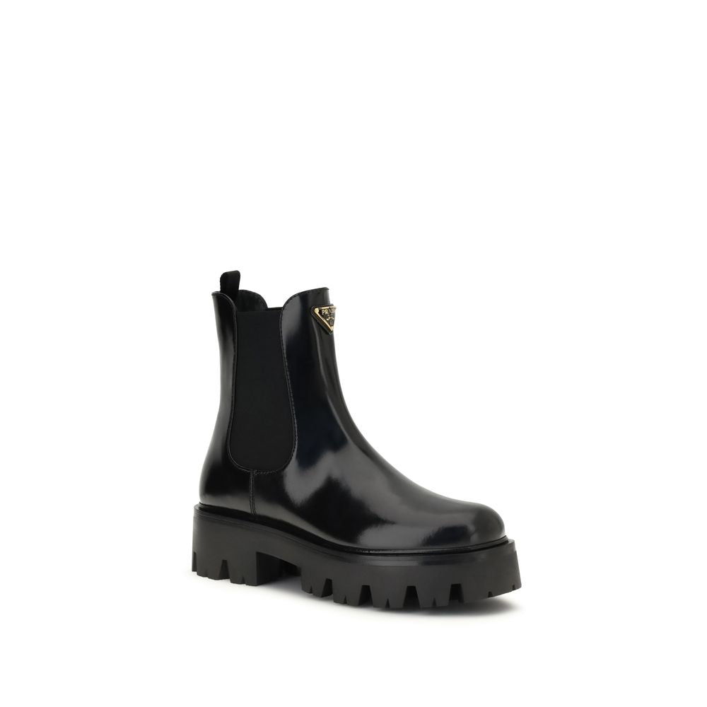 Black Rubber Ankle Boots