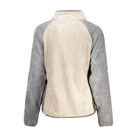 Beige Polyester Women Sweatshirt