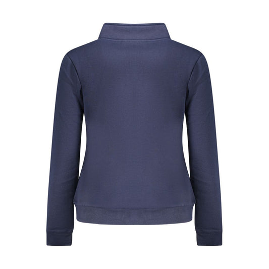 Blue Cotton Women Sweatshirt
