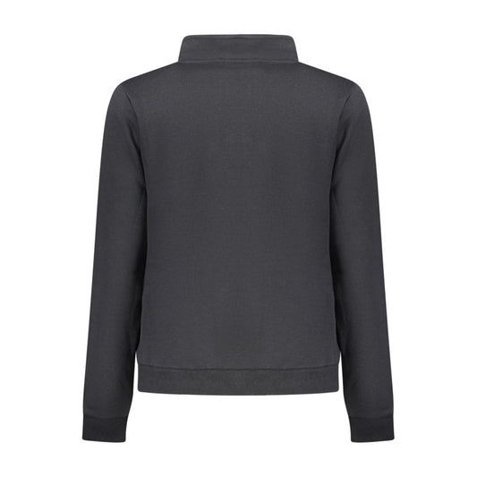 Black Cotton Women Sweatshirt