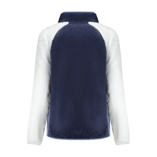 Blue Polyester Women Sweatshirt