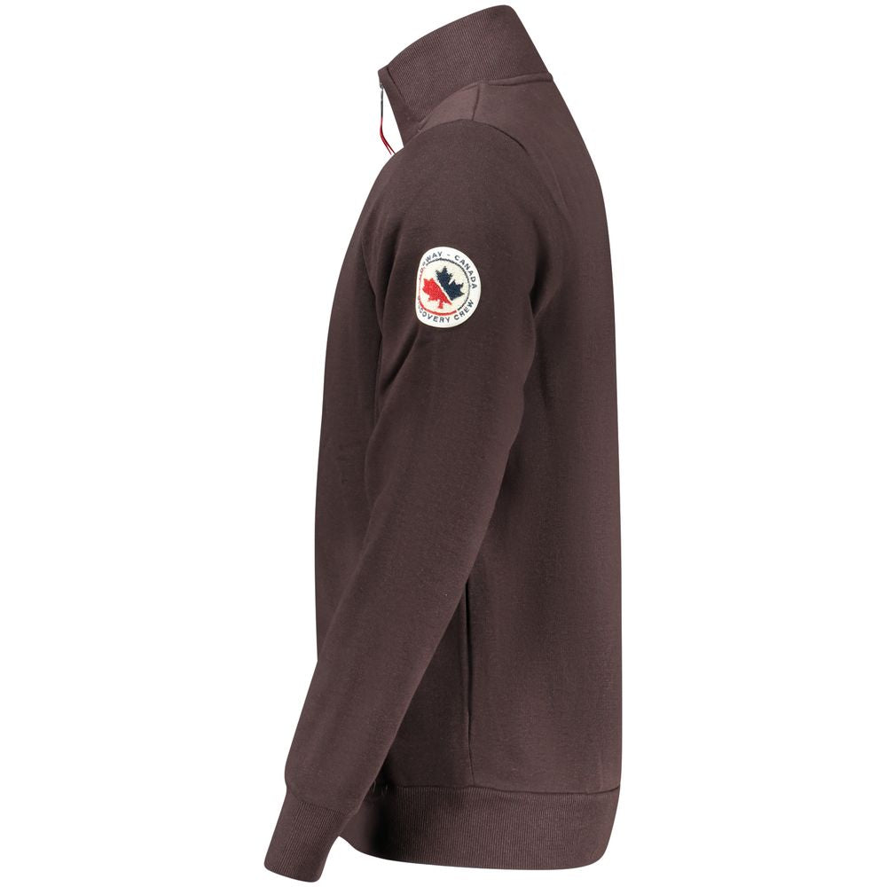 Marrone Cotton Men Sweatshirt
