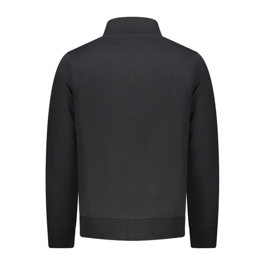 Black Cotton Men Sweatshirt