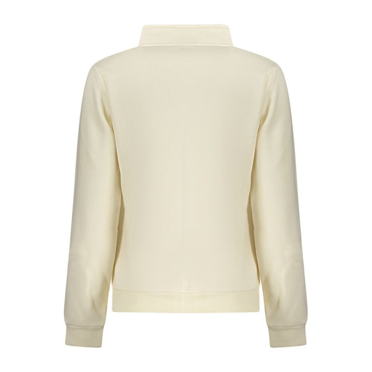 White Cotton Women Sweatshirt