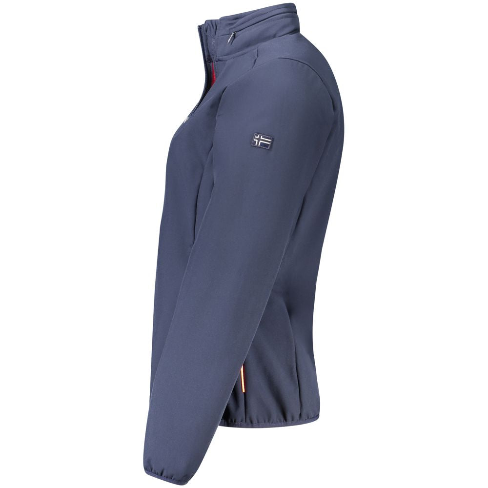 Blue Polyester Women's Jacket
