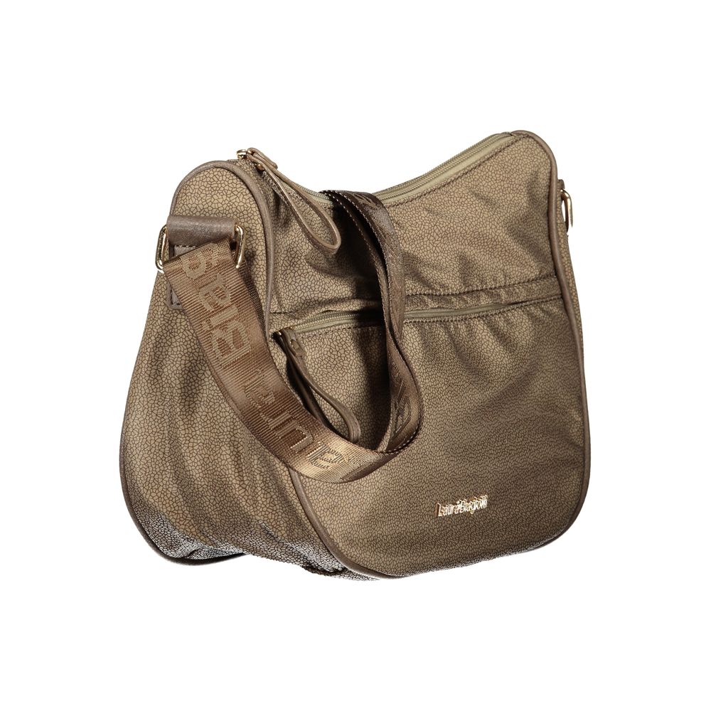 Beige Polyester Women's Shoulder Bag