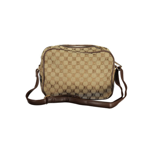 Beige Polyester Women Handbag