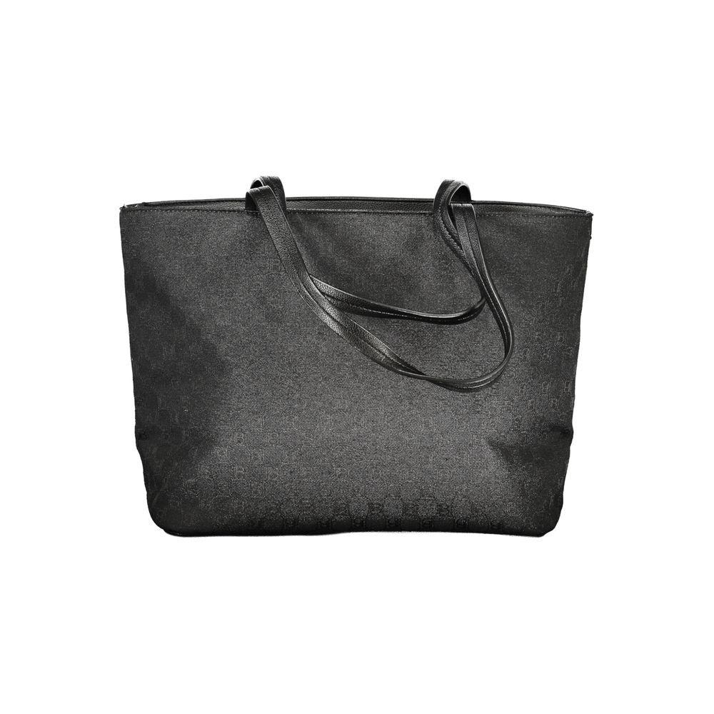 Black Polyester Women Handbag