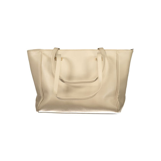 Beige PVC Women Handbag