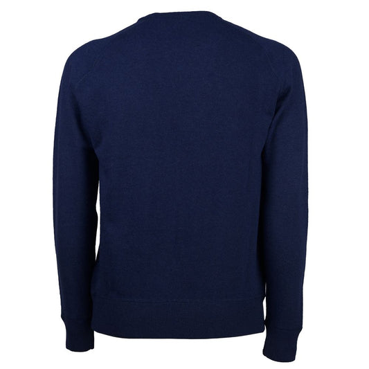 Blue Cashmere Men Sweater