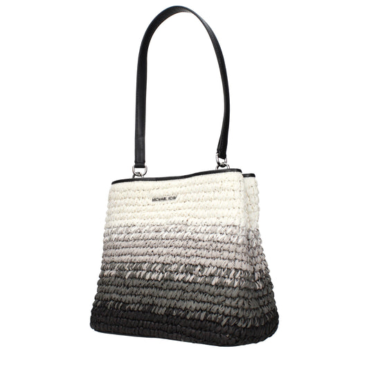 Black Raffia Shoulder Bag