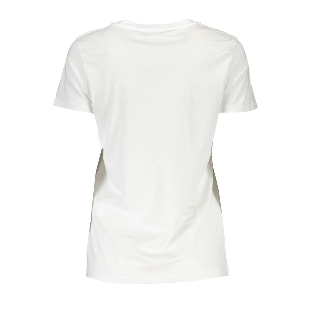 White Cotton Women T-Shirt