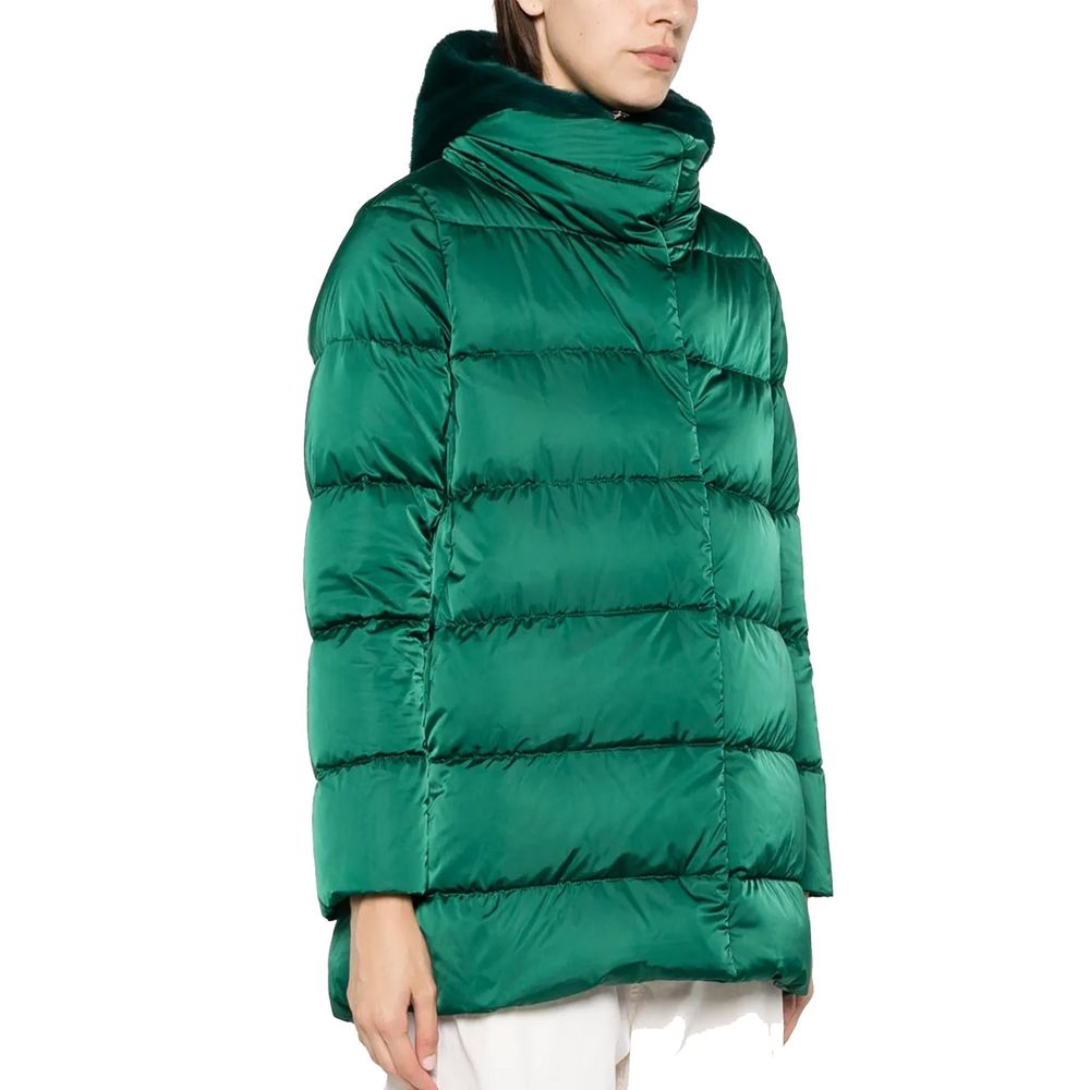 Green Polyester Coat