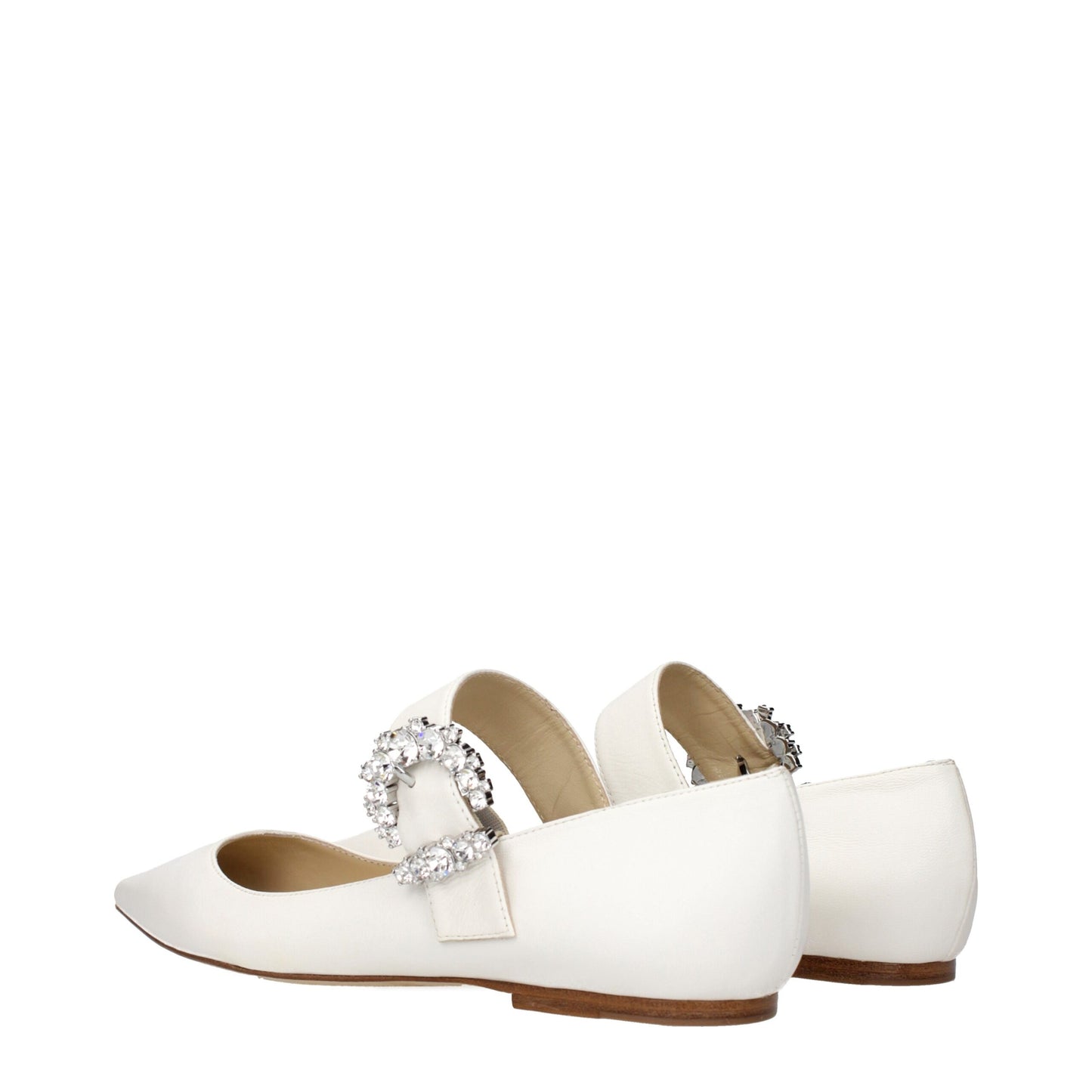 White Leather Ballet Flats