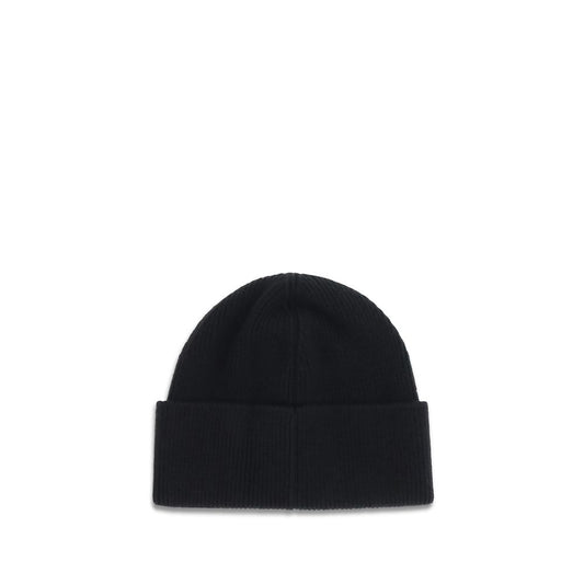 Black Merino Wool Beanie