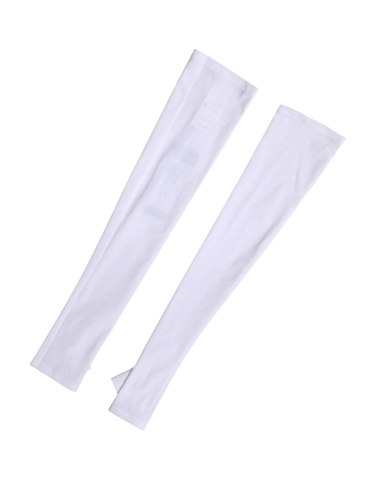 White Nylon Fingerless Elbow Length Mitten Gloves