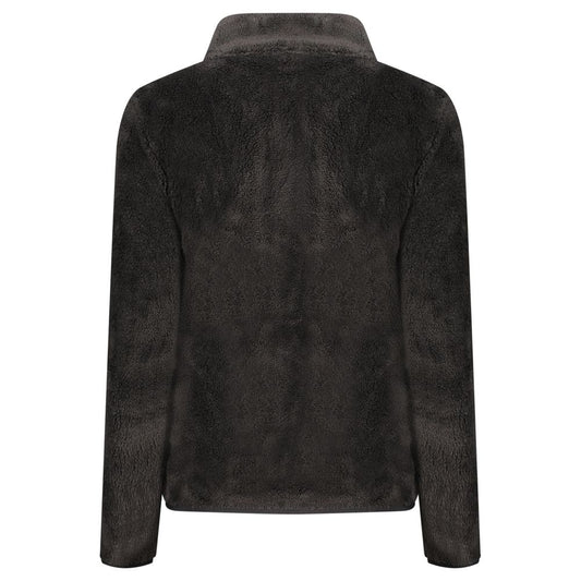 Black Polyester Women Sweatshirt
